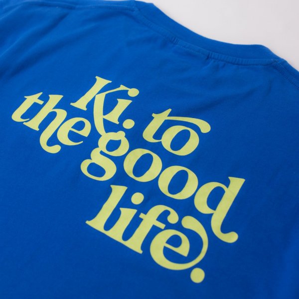Good life tee back | blauw