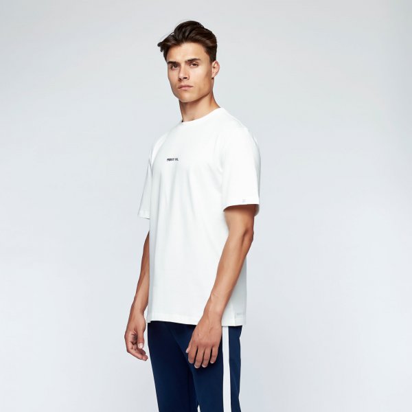 Brush tee back | white fire