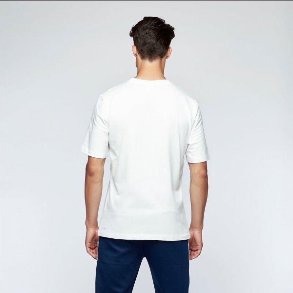 Brush tee chest | white fire