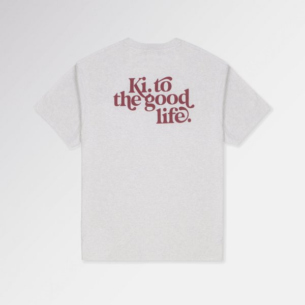 Good life tee back | grijs