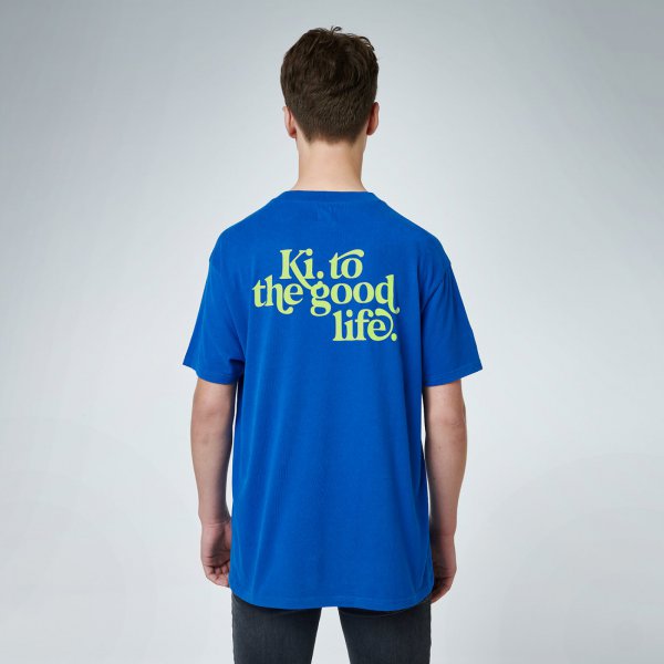 Good life tee back | blauw