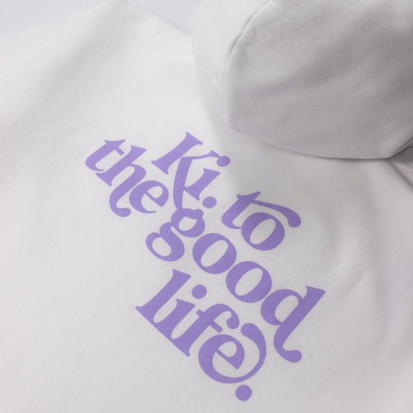 Good life hoodie back | white